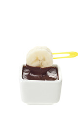 banana dip on chocolate