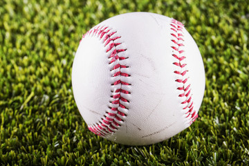 Baseball over grass