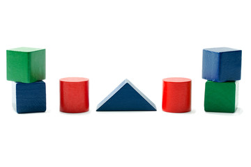 wooden geometric shapes