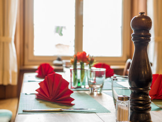 Table ready for lunch