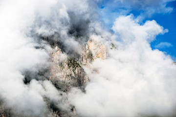 cliffs in the clouds