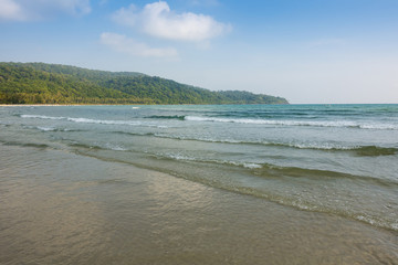Beautiful tropical beach, Crystal Beach at koh kood island, trad