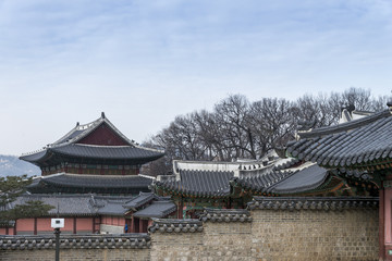 Fototapeta premium Architectural detail - Changdeokgung Palace in Seoul, republic K