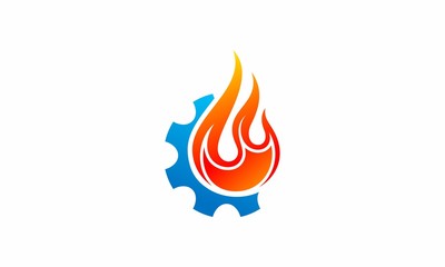 Fire Gear Oil icon Logo