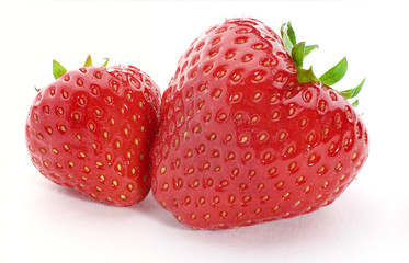 Nahaufnahme frische Erdbeeren freigestellt