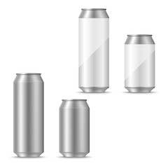 Can of beer blank template