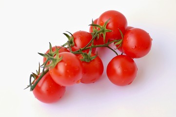 Tomatoes on the white background