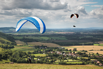 Obraz premium Paragliding at Devil's Dyke