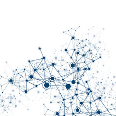 Global Network On White Background - Vector Illustration, Graphic Design Useful For Your Design