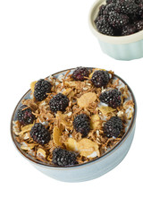 cereal with blackberries