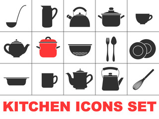 Kitchen icons set.