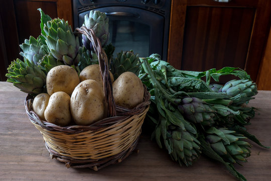 carciofi e patate