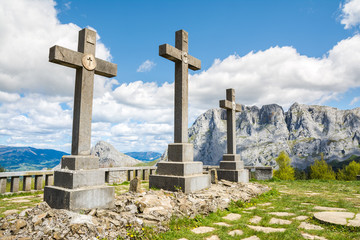 via crucis en urkiola, vizcaya