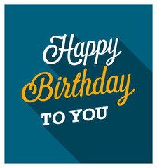 Happy Birthday greeting card.