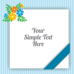 Cute floral tag label