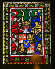 Stained Glass - Coat of Arms in Prague Cathedral