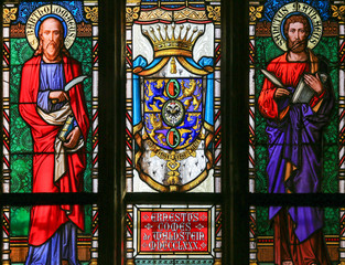 Fototapeta premium Stained Glass - Saint Matthew and Saint Bartholomew