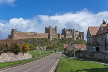 Fototapeta na wymiar Bamburgh castle on the Northumberland coast in England