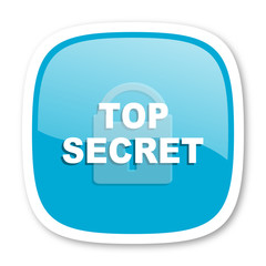 top seret blue glossy web icon