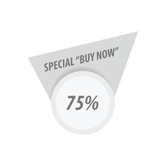 Buy Now Label Design  White color