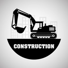 Construction design. truck icon. repair concept, vector illustration