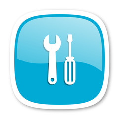 tool blue glossy web icon