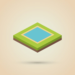 Isometric design. Nature icon. eco concept, vector illustration