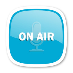 on air blue glossy web icon