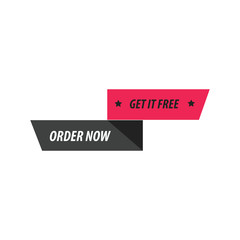 Design Ribbon and Label   black, pink