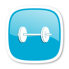 fitness blue glossy web icon
