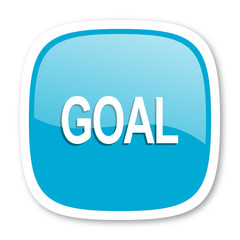 goal blue glossy web icon