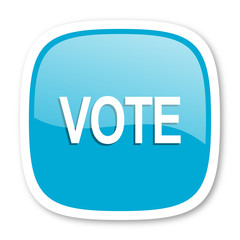 vote blue glossy web icon