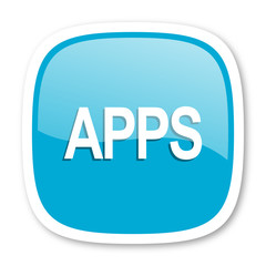 apps blue glossy web icon