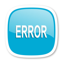 error blue glossy web icon