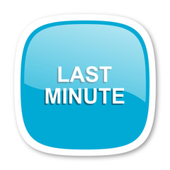 last minute blue glossy web icon