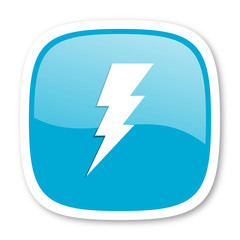 Obraz premium bolt blue glossy web icon