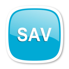 sav blue glossy web icon