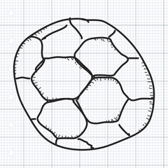 Obraz premium Simple doodle of a football