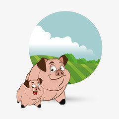 Farm design. animal icon. nature concept, vector illustration