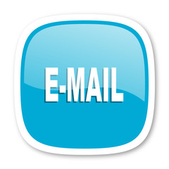 email blue glossy web icon