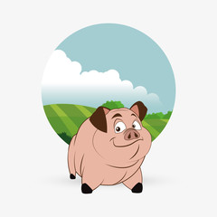 Farm design. animal icon. nature concept, vector illustration