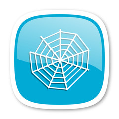 spider modern web blue glossy web icon