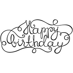 Happy birthday calligraphy.