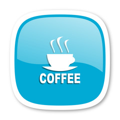 espresso blue glossy web icon