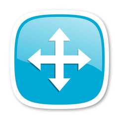Fototapeta premium arrow blue glossy web icon