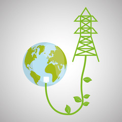 Ecology design. protection icon.  green concept. , vector illustration