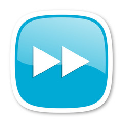 rewind blue glossy web icon