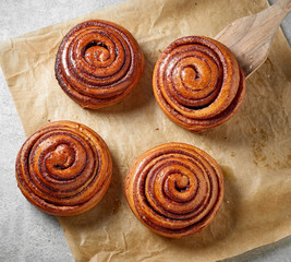 freshly baked sweet cinnamon buns