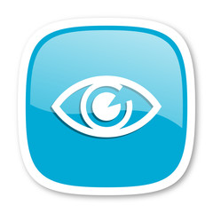 eye blue glossy web icon
