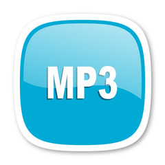 mp3 blue glossy web icon
